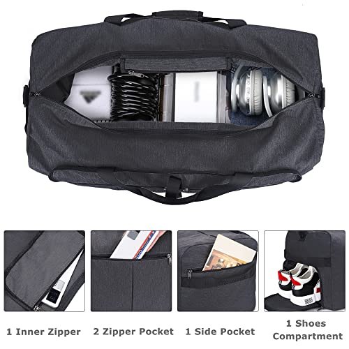 120L Waterproof Foldable Travel Duffel with Shoe Compartment