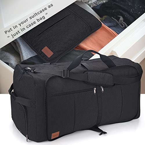 120L Waterproof Foldable Travel Duffel with Shoe Compartment