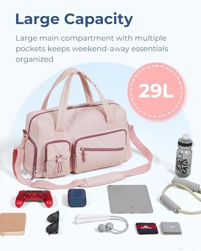 29L BAGSMART Travel Duffle Bag with Shoe Compartment