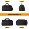 55L Black Sports Duffle Bag - Ultimate Gym Companion!