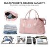 Chic Pink Travel Duffel Bag with Wet Pocket & Toiletry Kit