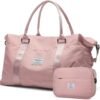 Chic Pink Travel Duffel Bag with Wet Pocket & Toiletry Kit