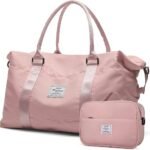 Chic Pink Travel Duffel Bag with Wet Pocket & Toiletry Kit