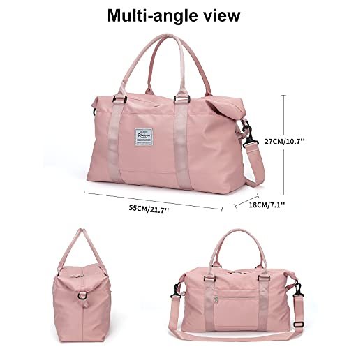 Chic Pink Travel Duffel Bag with Wet Pocket & Toiletry Kit