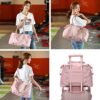 Chic Pink Travel Duffel Bag with Wet Pocket & Toiletry Kit