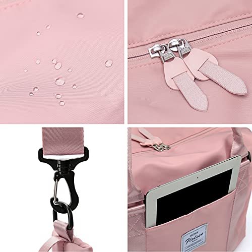 Chic Pink Travel Duffel Bag with Wet Pocket & Toiletry Kit