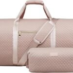 Coolife 2-in-1 Convertible Garment & Duffel Bag - Pink