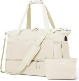 ETRONIK Women's Travel Gym Bag with USB & Shoe Compartment