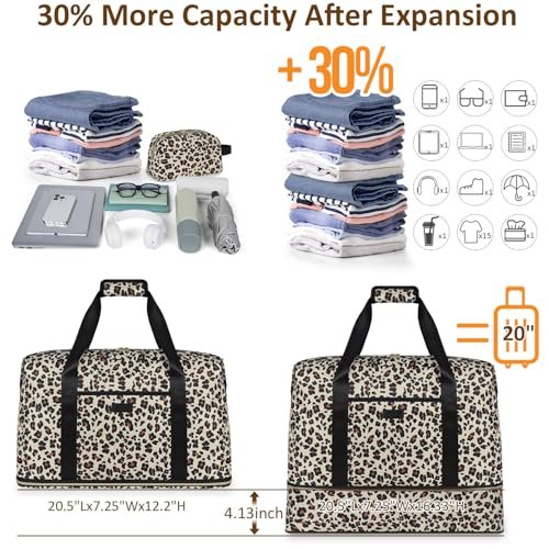 Expandable Travel Duffle Bag with Toiletry & Shoe Bags