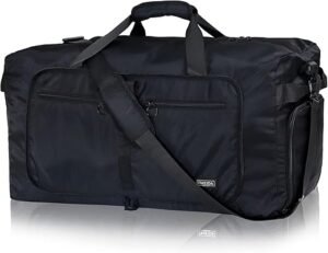 Fmeida 65L Foldable Duffle Bag with Shoe Compartment