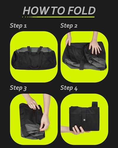 Foldable BAGSMART Gym Duffle Bag with Shoe Compartment