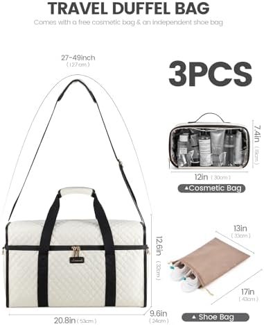 LOVEVOOK Stylish 180-Degree Travel Duffle Bag for Women