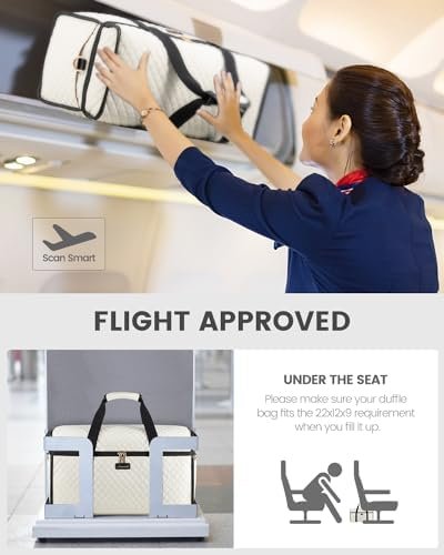 LOVEVOOK Stylish 180-Degree Travel Duffle Bag for Women