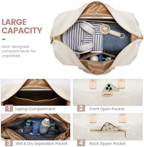 LOVEVOOK Stylish Large Duffle Bag for Effortless Travel