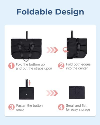 Stylish Foldable Tote Bag for Women - Travel & Work