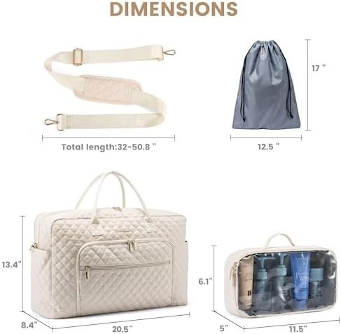 Stylish LOVEVOOK Travel Duffle Bag with Laptop & Toiletry Pouch
