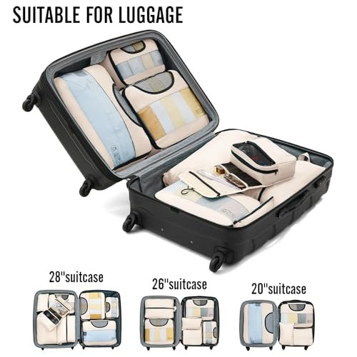 Veken 8-Piece Packing Cubes Set for Effortless Travel