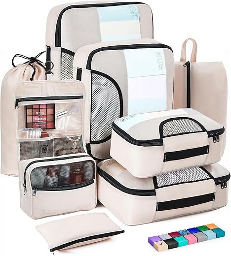 Veken 8-Piece Packing Cubes Set for Effortless Travel