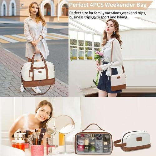 Versatile 4PCS Weekender Bag Set for Travel & Gym