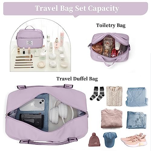 Versatile Weekender Bag with Shoe Compartment & Toiletry Kit