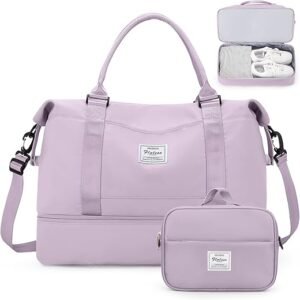 Versatile Weekender Bag with Shoe Compartment & Toiletry Kit