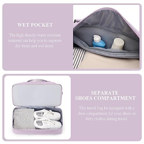 Versatile Weekender Bag with Shoe Compartment & Toiletry Kit