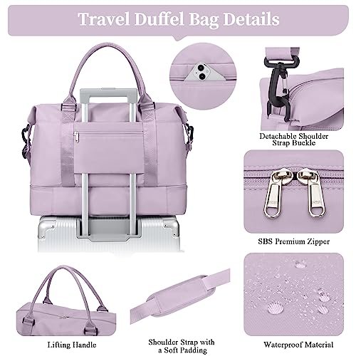 Versatile Weekender Bag with Shoe Compartment & Toiletry Kit