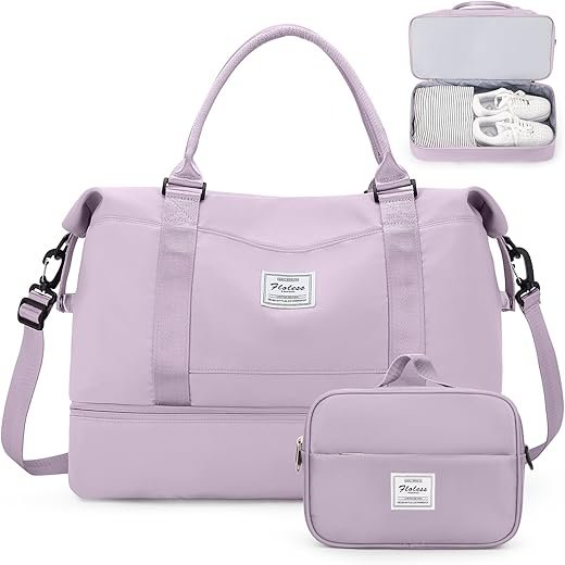 Versatile Weekender Bag with Shoe Compartment & Toiletry Kit