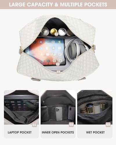 Versatile Women's Travel Duffle Bag with Shoe & Wet Pocket