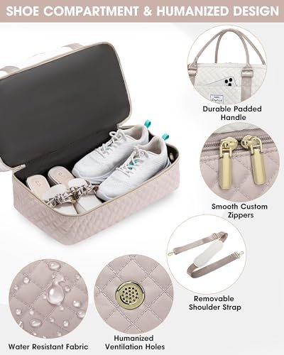 Versatile Women's Travel Duffle Bag with Shoe & Wet Pocket
